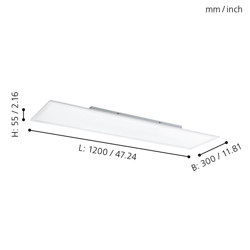 Eglo - Plafón regulable RGBW LED/32,5W/230V 2700-6500K 120x30 cm + control remoto