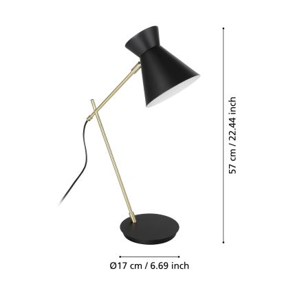 Eglo - Lámpara de mesa 1xE27/10W/230V