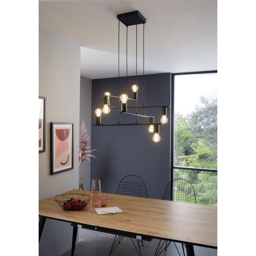 Eglo - Lámpara colgante 8xE27/40W/230V