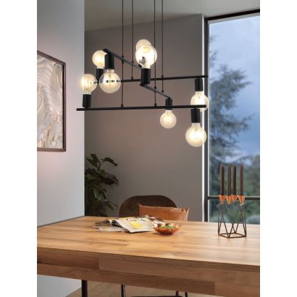 Eglo - Lámpara colgante 8xE27/40W/230V