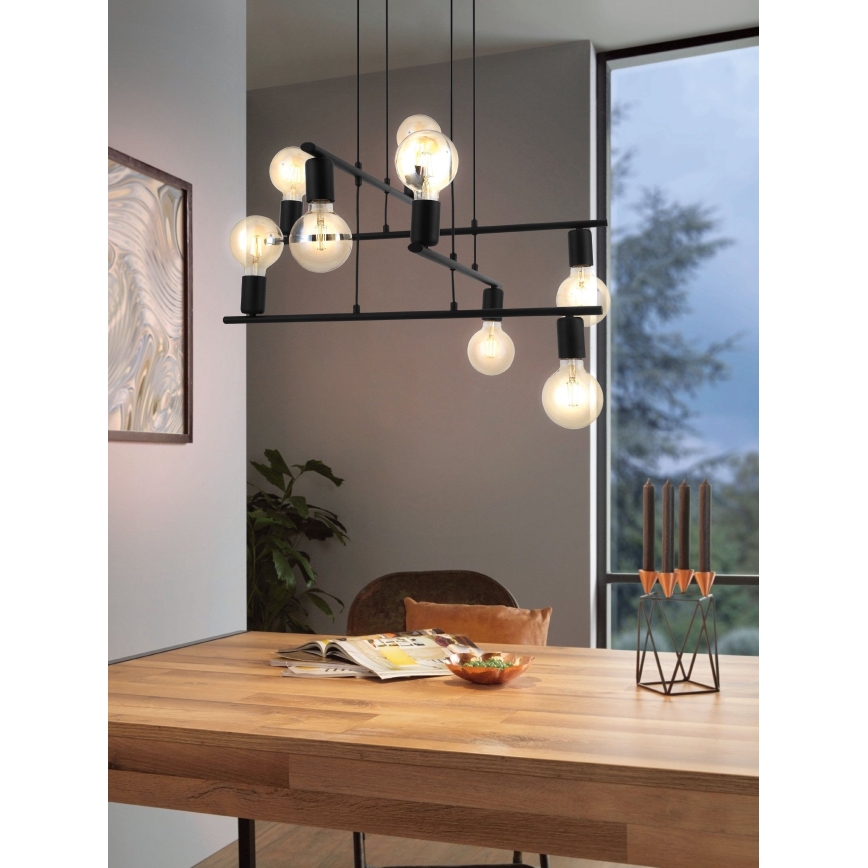 Eglo - Lámpara colgante 8xE27/40W/230V