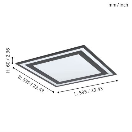 Eglo - Plafón LED LED/36W/230V