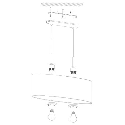 Eglo - Lámpara colgante 2xE27/40W/230V