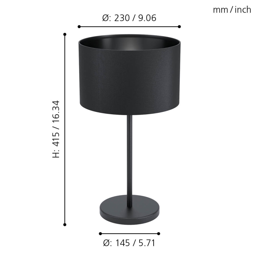 Eglo - Lámpara de mesa 1xE27/40W/230V