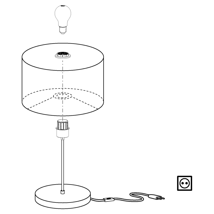 Eglo - Lámpara de mesa 1xE27/40W/230V