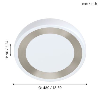 Eglo - Plafón LED LED/22W/230V