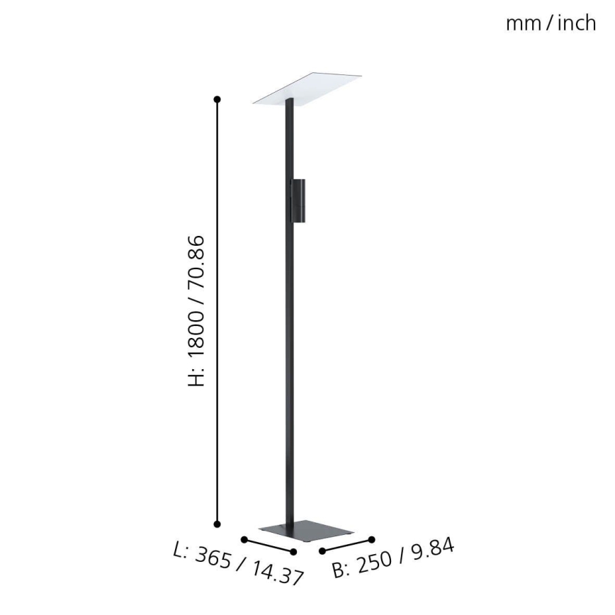 Eglo - Lámpara LED de pie 2xGU10/5W/230V