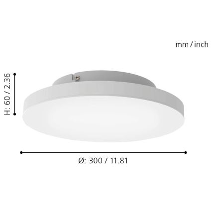 Eglo - LED RGB Plafón regulable TURCONA-C LED/15W/230V + CR