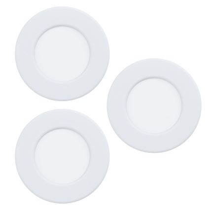 Eglo - SET 3x Lámpara empotrada LED FUEVA 5 1xLED/2,7W/230V