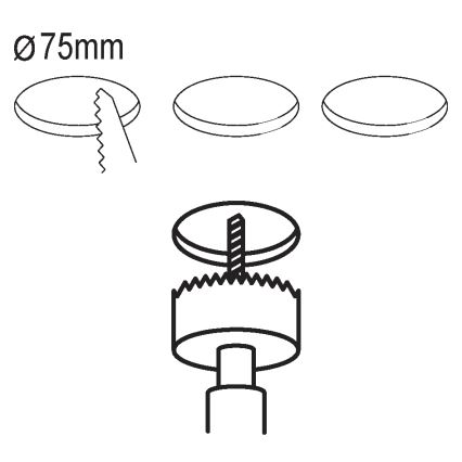 Eglo - SET 3x Lámpara empotrada LED FUEVA 5 1xLED/2,7W/230V