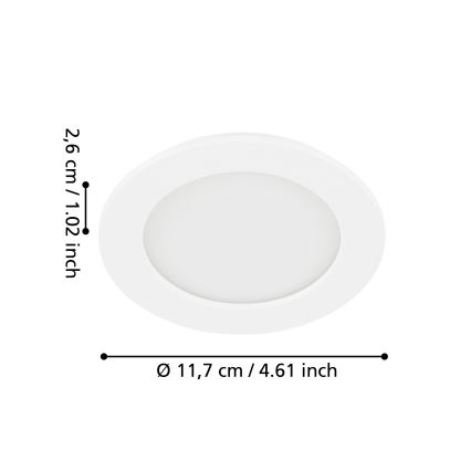 Eglo - Lámpara empotrada LED LED/5,5W/230V