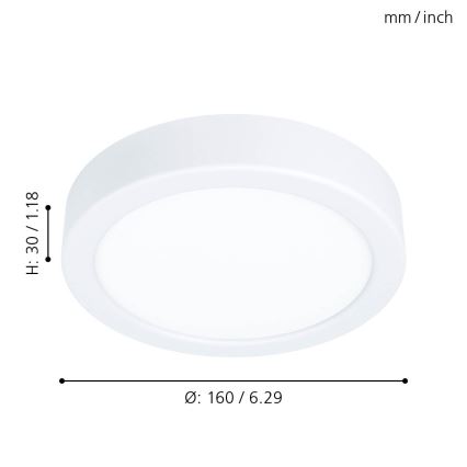 Eglo - Plafón LED LED/10,5W/230V