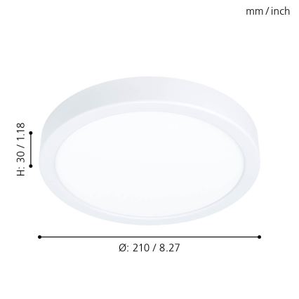 Eglo - Plafón LED LED/16,5W/230V