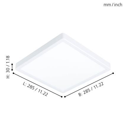 Eglo - Plafón LED LED/20W/230V