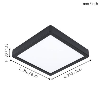 Eglo - Plafón LED LED/16,5W/230V