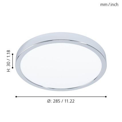 Eglo - Plafón LED de baño LED/20W/230V IP44