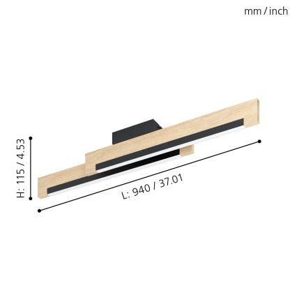 Eglo - Plafón LED regulable 2xLED/10W/230V