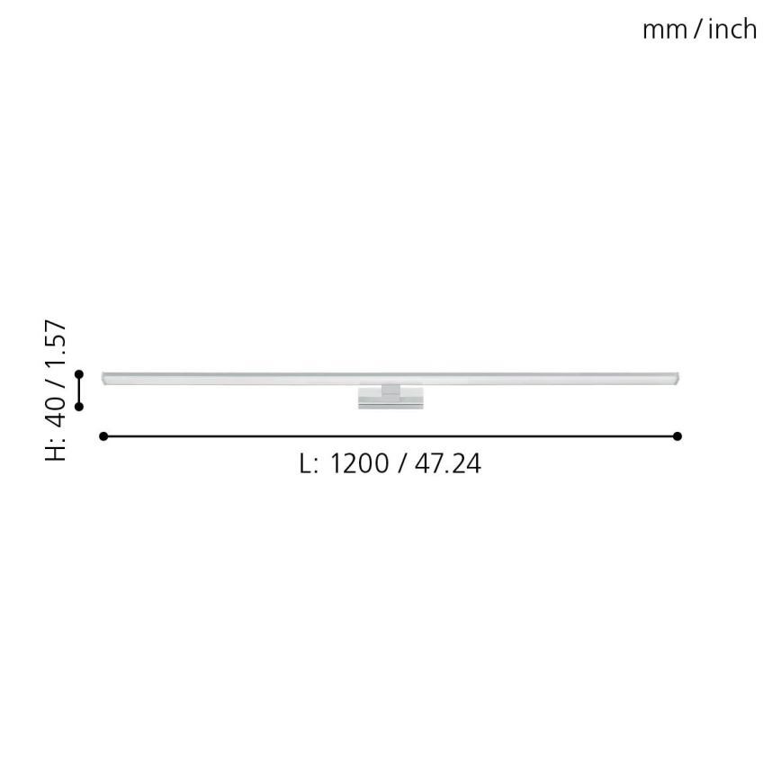 Eglo - Iluminación LED para espejos de baño LED/14W/230V 4000K 120 cm IP44