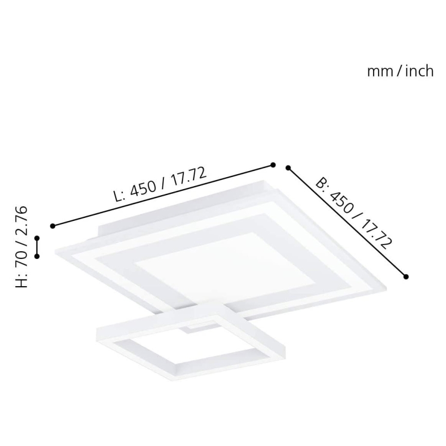 Eglo - Plafón LED RGB Regulable SAVATAEILA-C LED/20W/230V