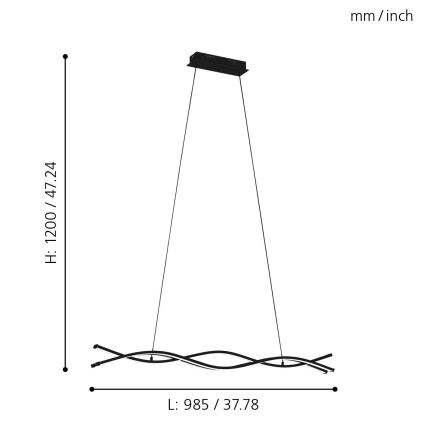 Eglo - Plafón LED LED/36W/230V