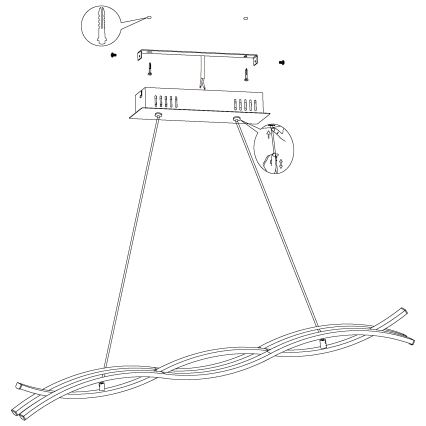 Eglo - Plafón LED LED/36W/230V