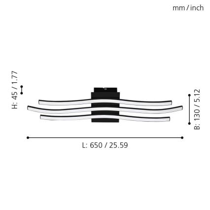 Eglo - Plafón LED LED/21W/230V