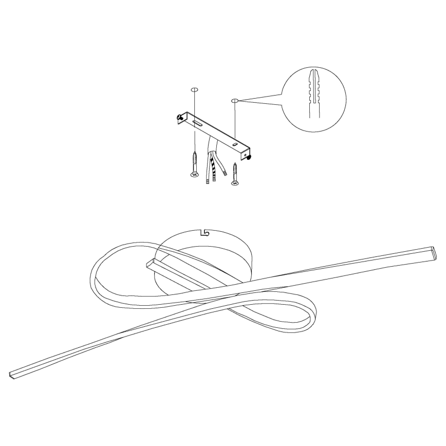Eglo - Plafón LED LED/21W/230V