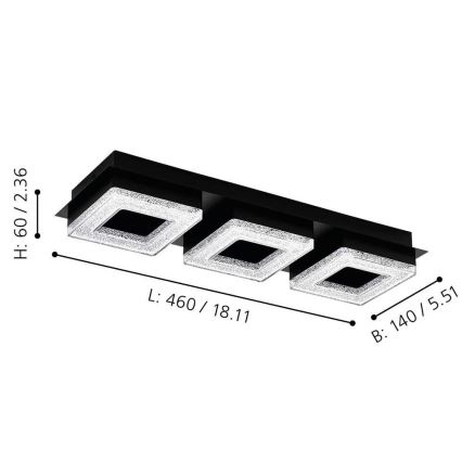 Eglo - Plafón LED 3xLED/4W/230V