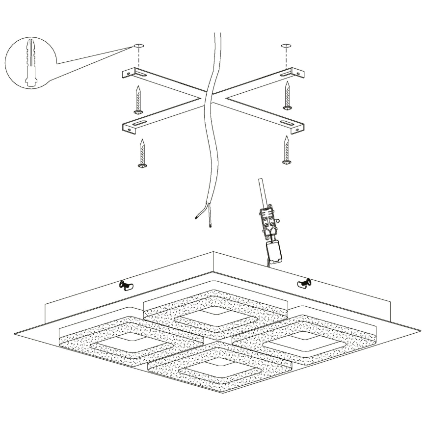 Eglo - Plafón LED 4xLED/4W/230V