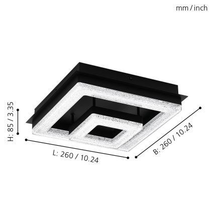 Eglo - Plafón LED LED/12W/230V