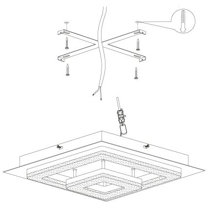 Eglo - Plafón LED LED/12W/230V