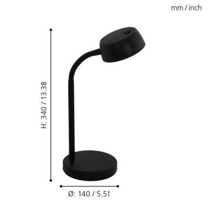 Eglo - Lámpara de mesa LED LED/4,5W/230V