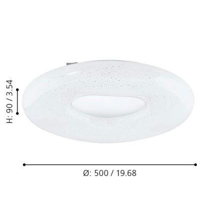 Eglo - Plafón LED regulable LED/24W/230V + mando a distancia