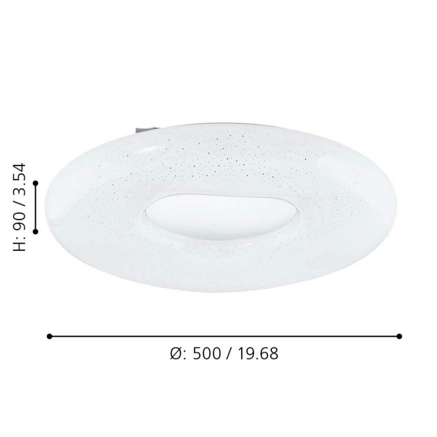 Eglo - Plafón LED regulable LED/24W/230V + mando a distancia