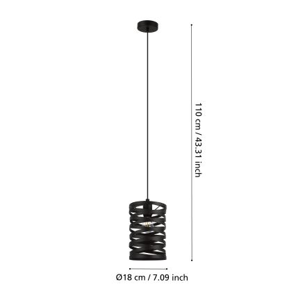 Eglo - Lámpara colgante 1xE27/40W/230V