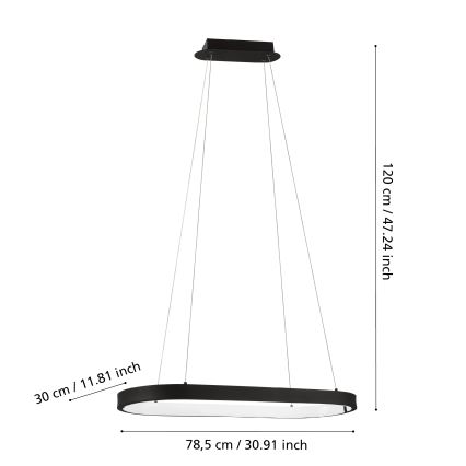 Eglo - Lámpara colgante LED CODRIALES LED/30W/230V