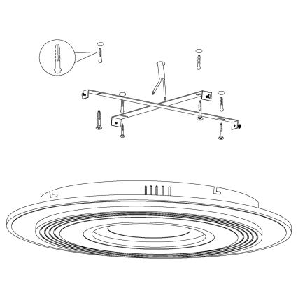 Eglo - Plafón LED 3xLED/16W/230V