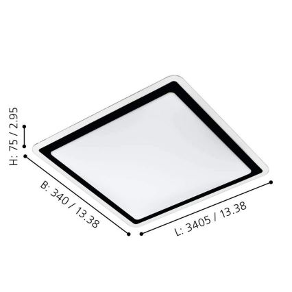 Eglo - Plafón LED LED/24W/230V