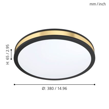 Eglo - Plafón LED LED/24W/230V