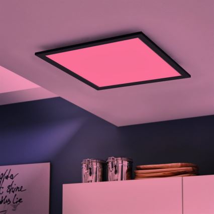 Eglo - Plafón LED RGB regulable SALOBRENA-C LED/30,5W/230V + control remoto