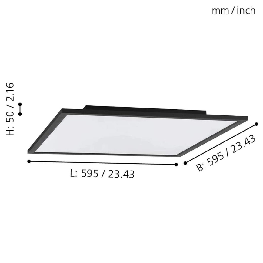 Eglo - Plafón LED RGB regulable SALOBRENA-C LED/30,5W/230V + control remoto