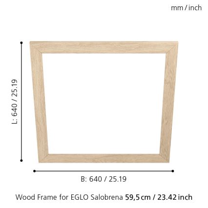 Eglo - Marco para lámpara SALOBRENA 595x595 mm