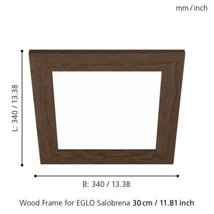 Eglo 99425 - Marco para lámpara de techo SALOBRENA 300x300 mm