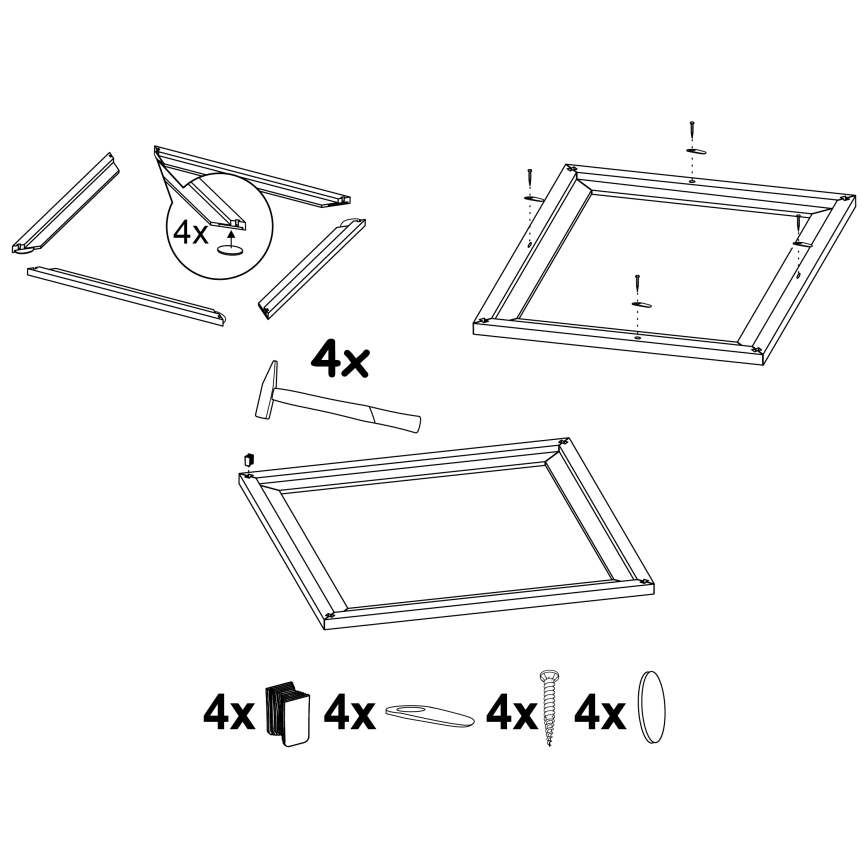 Eglo 99425 - Marco para lámpara de techo SALOBRENA 300x300 mm