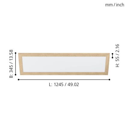 Eglo - Plafón LED LED/32W/230V 345x1245 mm