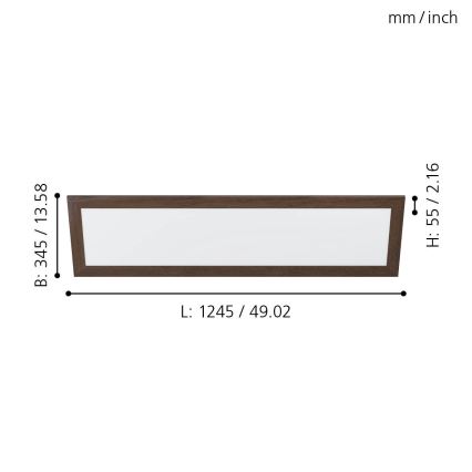 Eglo - Plafón LED LED/32W/230V 345x1245 mm