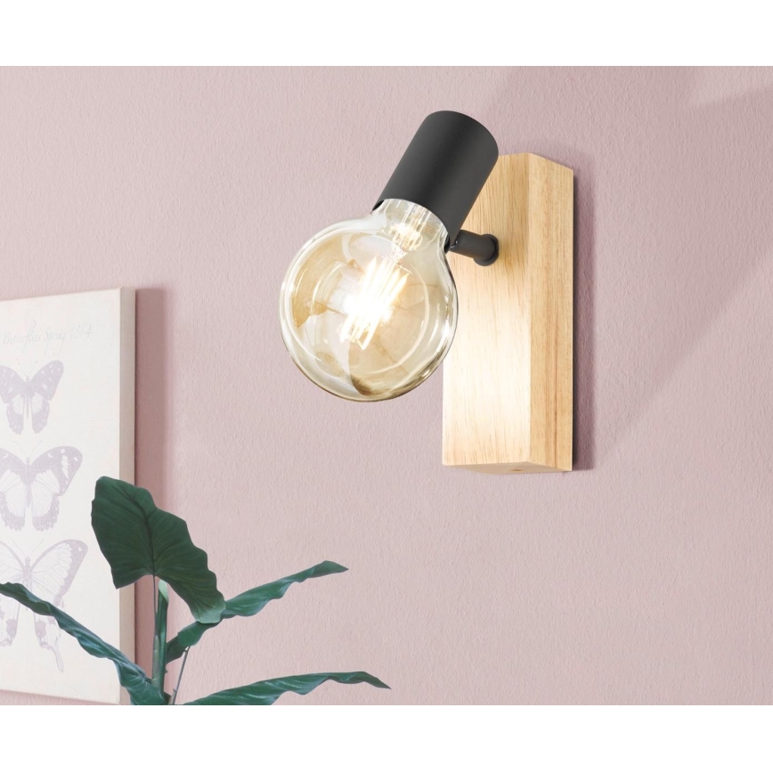 Eglo - Foco de pared TOWNSHEND 1xE27/10W/230V - FSC Certificado