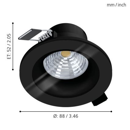 Eglo - Lámpara de baño LED regulable LED/6W/230V 2700K IP44