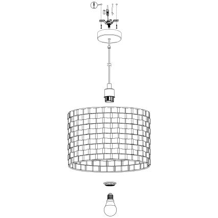 Eglo - Lámpara colgante 1xE27/40W/230V diá. 38 cm