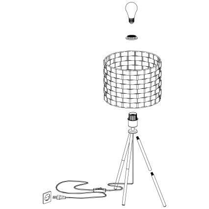 Eglo - Lámpara de mesa 1xE27/40W/230V